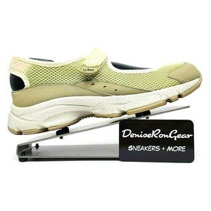 LL Bean Womens Tan Mint Mary Jane Shoes Size US 9